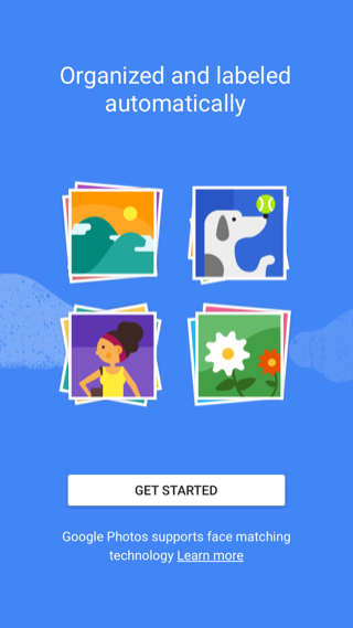 Google Photos iPhone onboarding screenshot